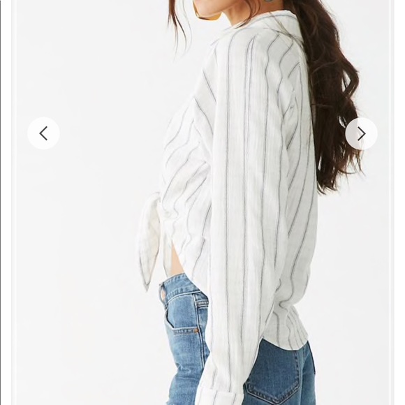 Forever 21 Tops - Striped tie up top